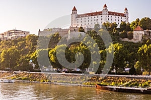 Bratislava castle in capital city of Slovak republic.