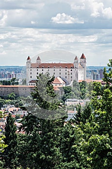 Bratislava castle in capital city of Slovakia, architectural the