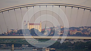 Bratislava Castle in Capital city of Slovakia on bank of Danube river