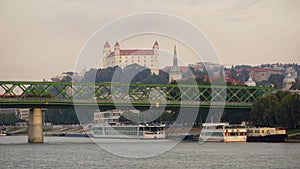 Bratislava Castle in Capital city of Slovakia on bank of Danube river