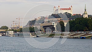 Bratislava Castle in Capital city of Slovakia on bank of Danube river