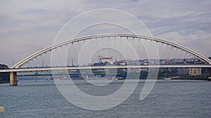 Bratislava Castle in Capital city of Slovakia on bank of Danube river