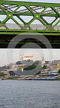 Bratislava Castle in Capital city of Slovakia on bank of Danube river