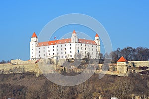 Bratislava castle in the city centre Slovakia