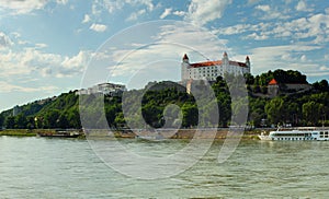 Bratislava Castle and Danube river