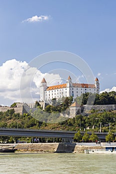 Bratislava castle and Danube river, Slovakia