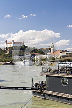 Bratislava castle and Danube river, Slovakia