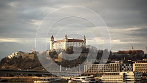 Bratislava castle with evening colors