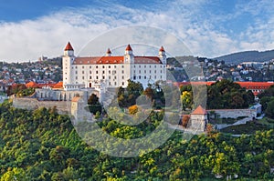 Bratislavský hrad večer, Slovensko
