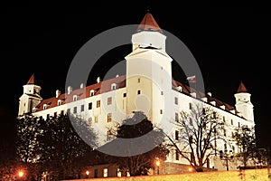 Bratislava Castle at night