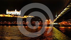 Bratislava castle at the night