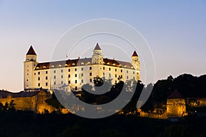 Bratislava Castle at night, Slovakia