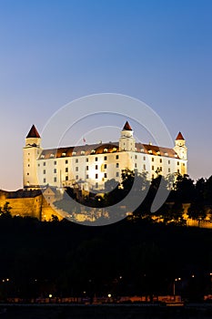 Bratislavský hrad v noci, Slovensko