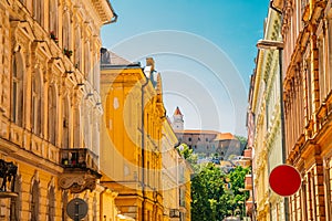 Bratislava castle and old town in Bratislava, Slovakia