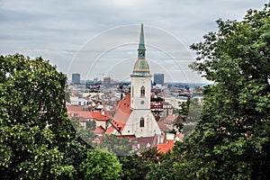 Bratislava Castle Overlooking Old Town