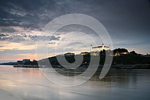 Bratislava castle and river Danube.