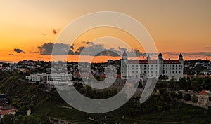 Bratislava Castle at Sunset