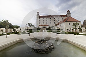 Bratislava Castle view on sunset