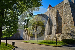 Bratislava castle view on ramparts