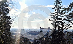 Bratislava castle in winter