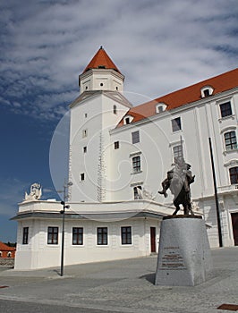 Bratislava castle - yard of an old castle in the capital of Slovakia