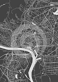 Bratislava city plan, detailed vector map