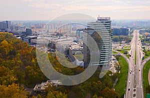 Bratislava cityscape with a modern apartment buildings