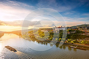 Bratislava cityscape view on the old town