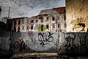 Bratislava - demolition in the middle of the historic part of the city