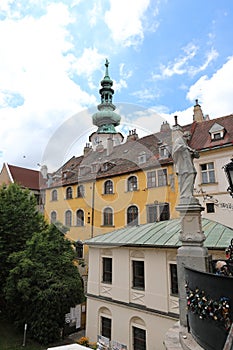 The Bratislava hail is constructed on slopes of the Carpathians, the excellent view of the valley of Danube opens from here