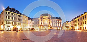 Bratislava Main Square at night