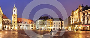 Bratislava Main Square at night - Slovakia