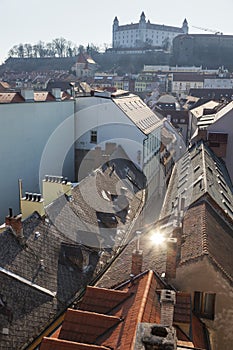 Bratislava panorama with the Castle