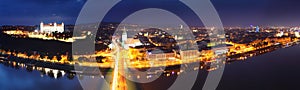 Bratislava panorama at night
