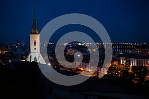 Bratislava panorama at night