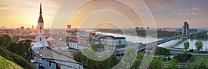 Bratislava panorama at sunrise