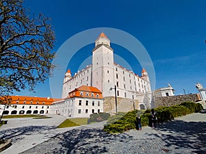 Bratislava castle seen from the corner