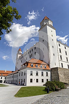Bratislava castle on a sunny spring day