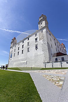 Bratislava castle on a sunny spring day