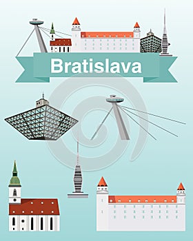Bratislava, Slovakia. Famous landmarks