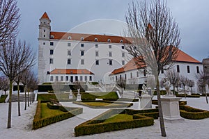 Courtyard and Castle of Bratislava, Slovakai