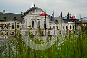 BRATISLAVA, SLOVENSKO: Grassalkovichov palác. Prezidentský palác v Bratislave
