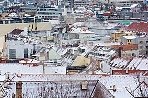 Bratislava, Slovakia - January 24th, 2016: View of the town