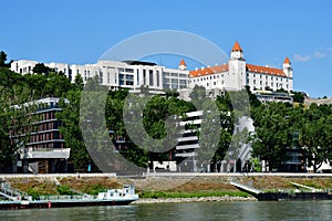 Bratislava, Slovakia - june 25 2023 : city view from the Danube