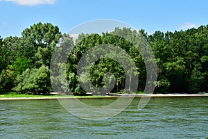 Bratislava, Slovakia - june 25 2023 : Danube riverside