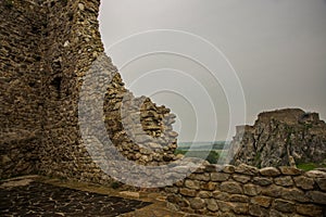 BRATISLAVA, SLOVAKIA : The ruins of Devin Castle near Bratislava in Slovakia