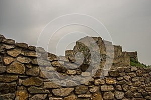 BRATISLAVA, SLOVAKIA : The ruins of Devin Castle near Bratislava in Slovakia