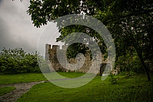 BRATISLAVA, SLOVAKIA : The ruins of Devin Castle near Bratislava in Slovakia