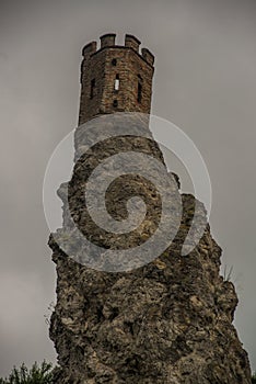 BRATISLAVA, SLOVAKIA : The ruins of Devin Castle near Bratislava in Slovakia