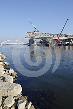 Demontáž mosta Bratislava Starý most